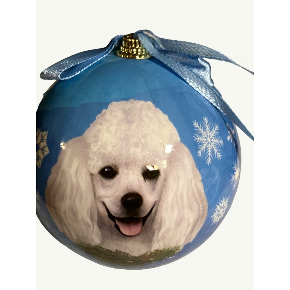E S Imports Shatter Proof Ball Christmas Ornament  Poodle Dog - Picture 4 of 8